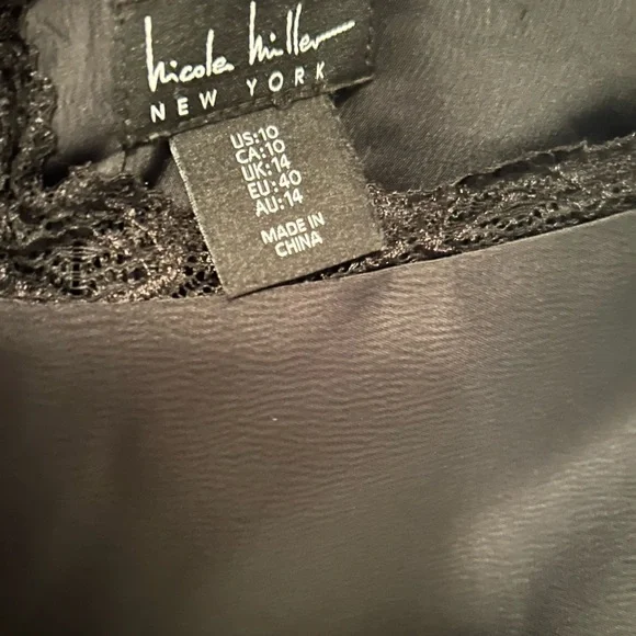 Nicole Miller Black satin Maxi Dress - Picture 4 of 4